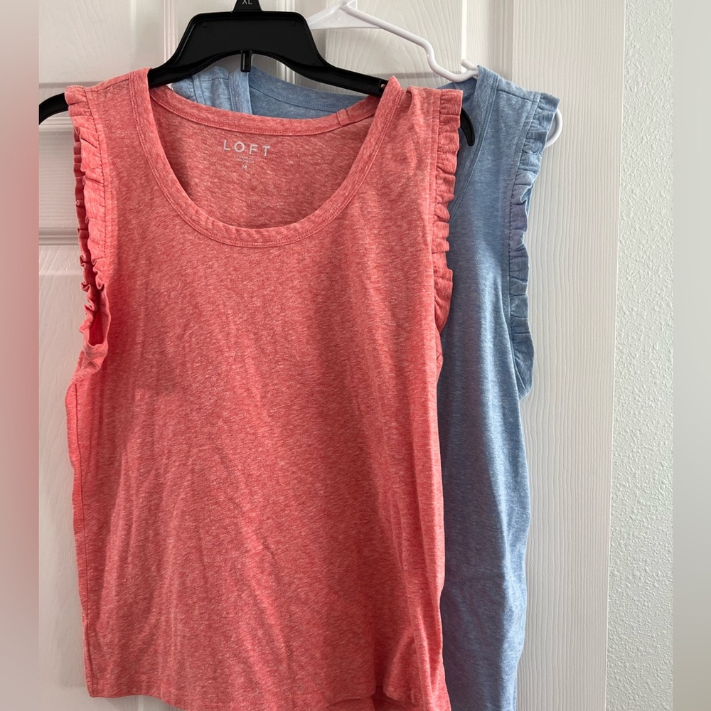 2 Loft Sleeveless Shirts Medium